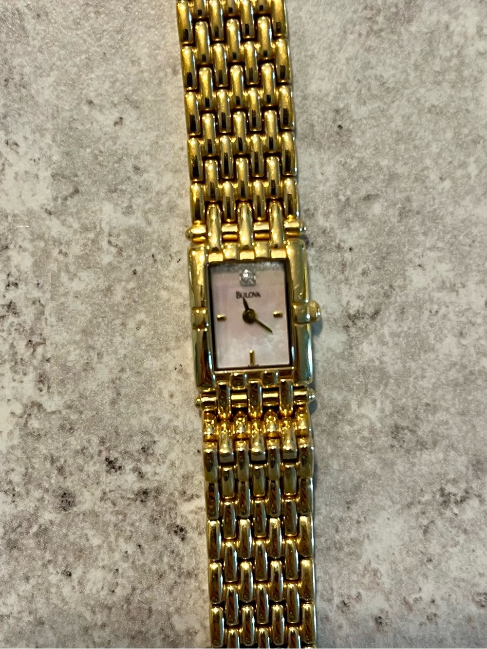 Bulova Gold-Tone Women's Chain Bracelet Watch - Picture 2 of 3